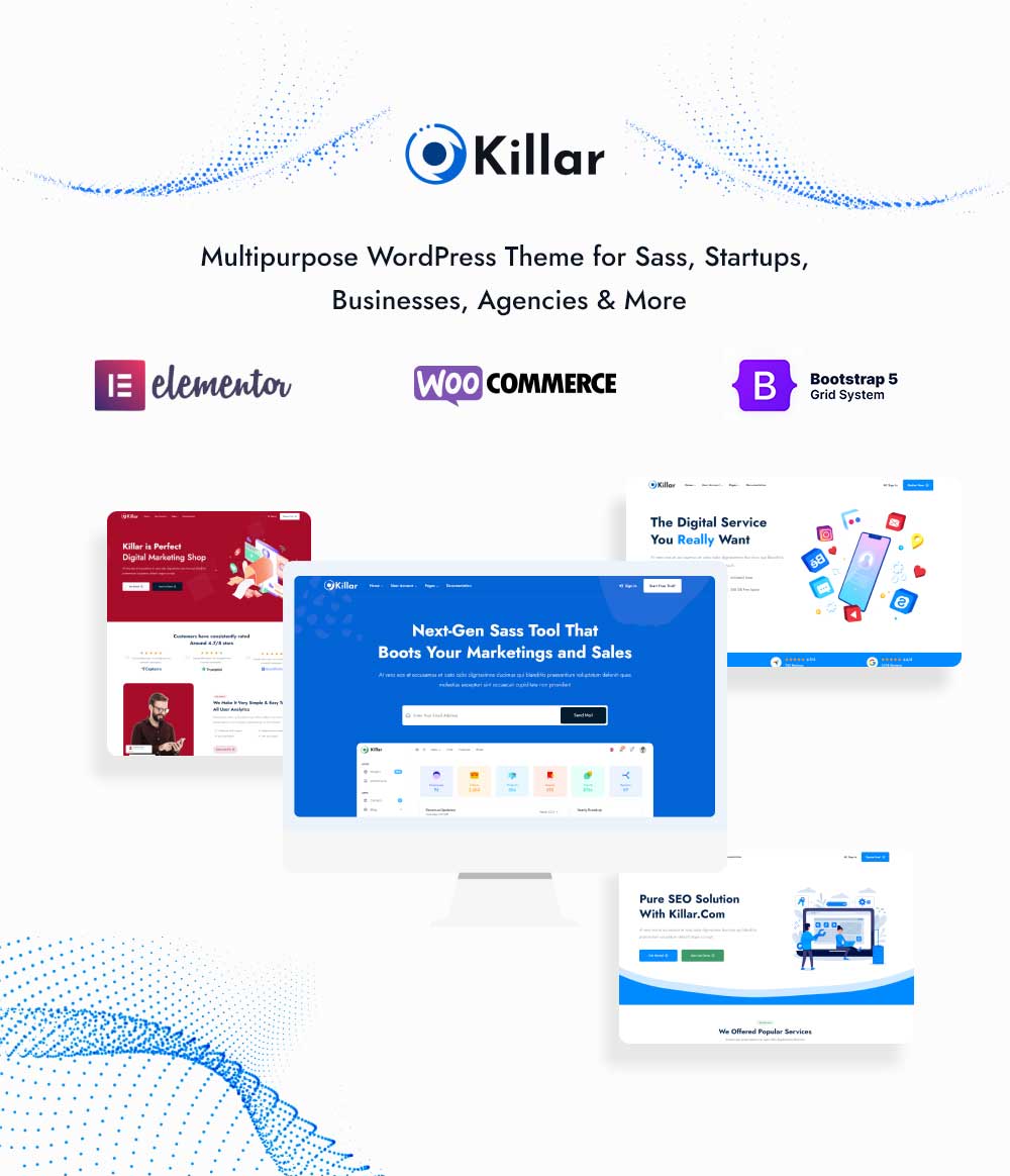 Killar - Multipurpose WordPress theme for SaaS Startup Business & Agency - 1